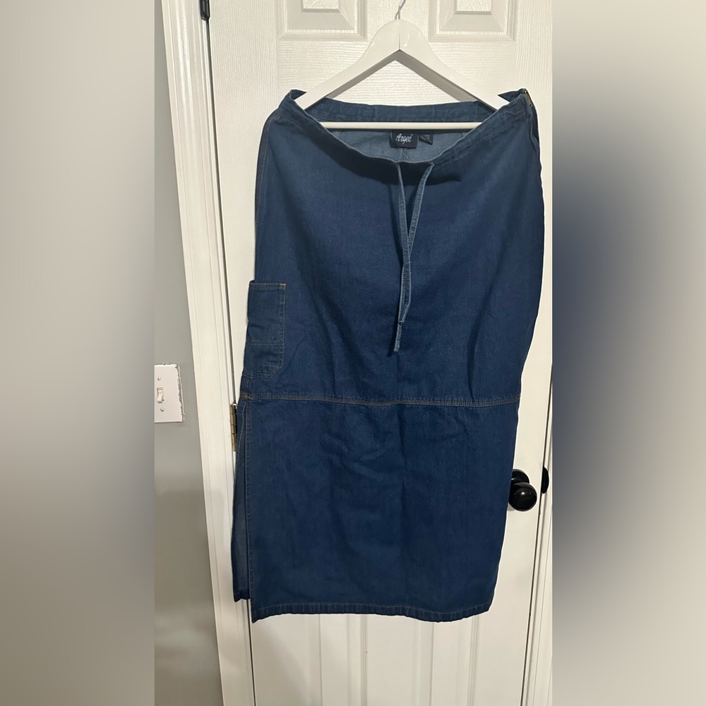 Jean Skirt Midi Length w/Side Split